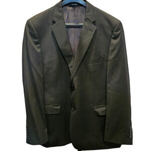 Pronto Uomo Platinum Mens‎ 46R Dark Gray 100% Wool Suit Sport Coat Blazer EUC